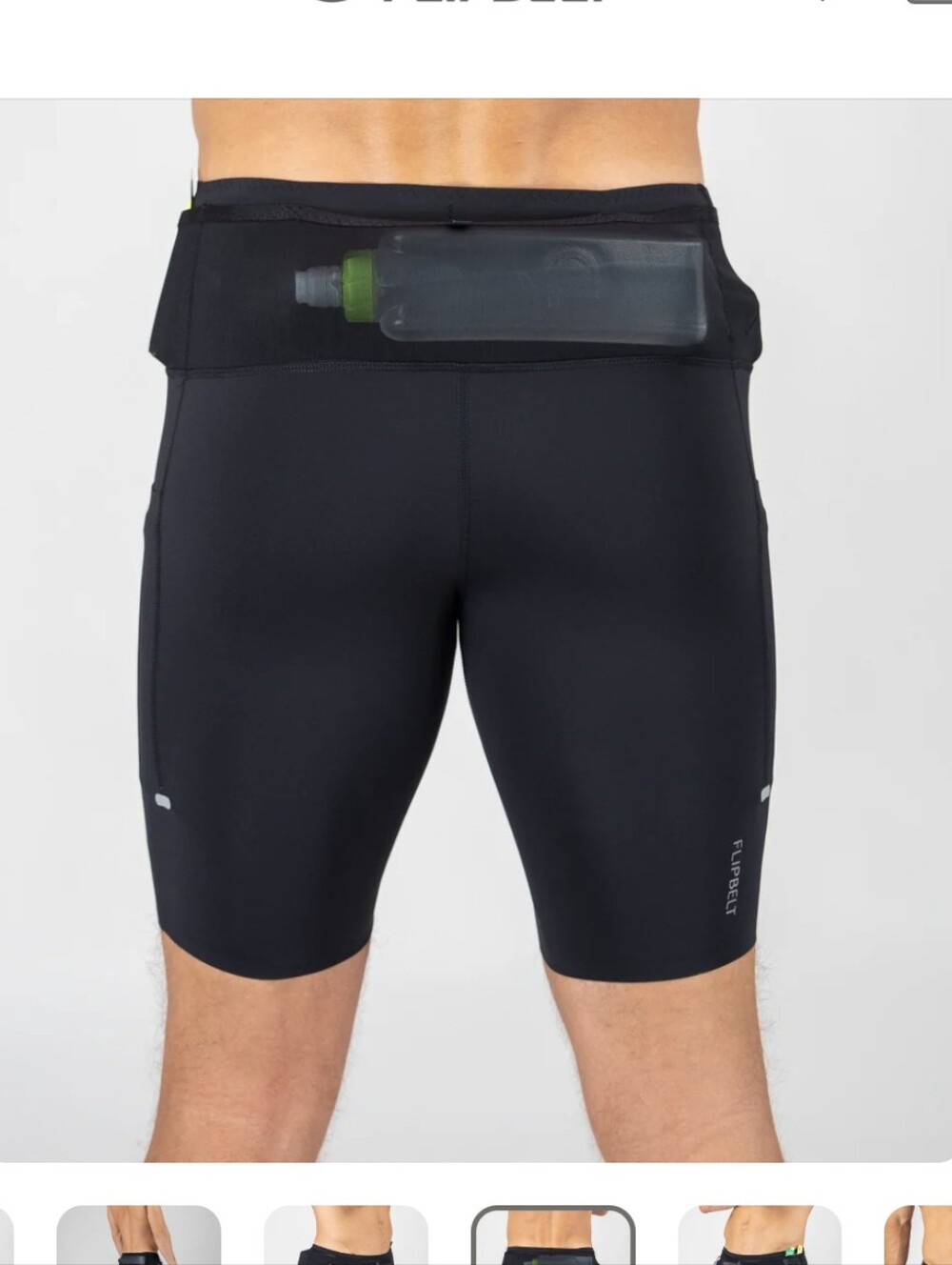 Flipbelt Ouray Compression Black Performance Running Shorts with Storage - Picture 3 of 13